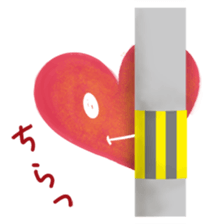 Heart character sticker #15622573