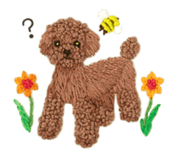 Embroidery of cute animals3 sticker #15623793
