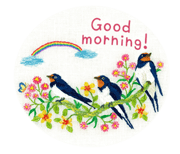 Embroidery of cute animals3 sticker #15623804