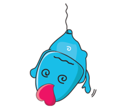 Mischievous Blue Goby sticker #15624641