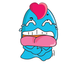 Mischievous Blue Goby sticker #15624650