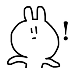 An expressionless rabbit sticker #15625107