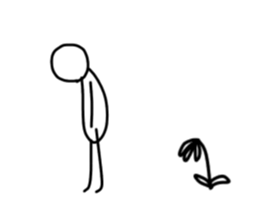 Simple stick figure stickers sticker #15625291