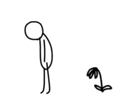 Simple stick figure stickers sticker #15625291