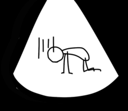 Simple stick figure stickers sticker #15625292