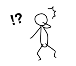 Simple stick figure stickers sticker #15625293