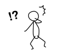 Simple stick figure stickers sticker #15625293