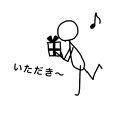 Simple stick figure stickers sticker #15625303