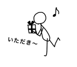 Simple stick figure stickers sticker #15625303