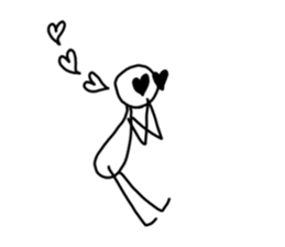 Simple stick figure stickers sticker #15625304