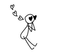 Simple stick figure stickers sticker #15625304