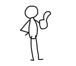 Simple stick figure stickers sticker #15625313