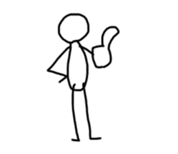 Simple stick figure stickers sticker #15625313