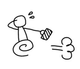 Simple stick figure stickers sticker #15625315