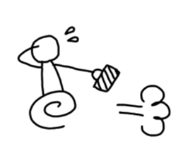 Simple stick figure stickers sticker #15625315