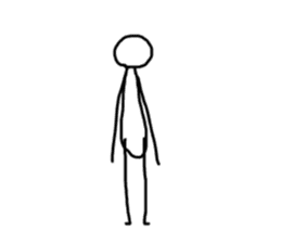 Simple stick figure stickers sticker #15625316