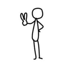 Simple stick figure stickers sticker #15625321