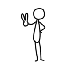 Simple stick figure stickers sticker #15625321