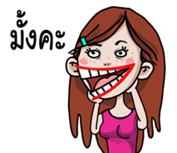 Lady bigmouth sticker #15628139