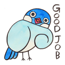 Daily soliloquence of Java sparrow sticker #15628291