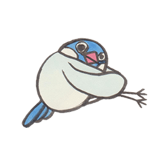 Daily soliloquence of Java sparrow sticker #15628311