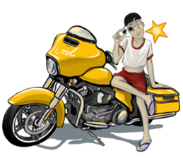 mr.Richard riding motocycle sticker #15629105