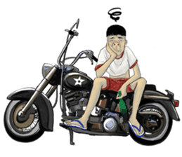 mr.Richard riding motocycle sticker #15629109