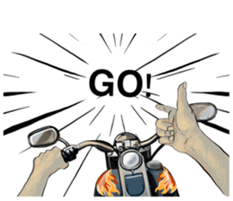 mr.Richard riding motocycle sticker #15629116