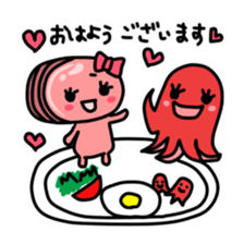 cooked ham and Wiener sticker #15629527