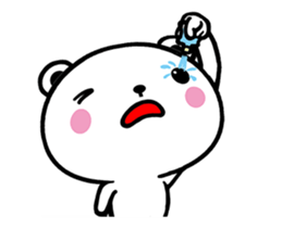 Bear suffers from hay fever. sticker #15630639