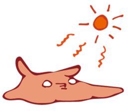 Pancake devilfish which sleeps well sticker #15631040