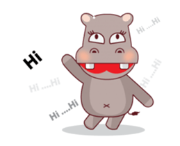 Very Cute Brown Hipopo Animated sticker #15631818