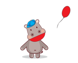 Very Cute Brown Hipopo Animated sticker #15631820