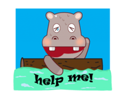 Very Cute Brown Hipopo Animated sticker #15631821
