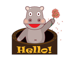 Very Cute Brown Hipopo Animated sticker #15631822