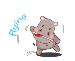 Very Cute Brown Hipopo Animated sticker #15631823