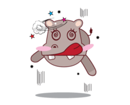 Very Cute Brown Hipopo Animated sticker #15631825