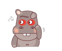 Very Cute Brown Hipopo Animated sticker #15631826