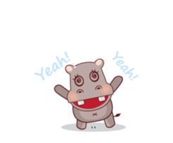 Very Cute Brown Hipopo Animated sticker #15631827