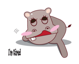 Very Cute Brown Hipopo Animated sticker #15631828