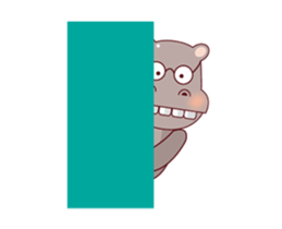 Very Cute Brown Hipopo Animated sticker #15631829