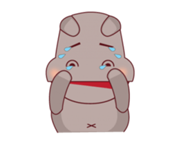 Very Cute Brown Hipopo Animated sticker #15631830