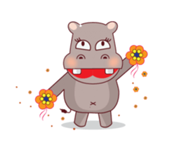 Very Cute Brown Hipopo Animated sticker #15631831