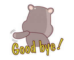 Very Cute Brown Hipopo Animated sticker #15631835