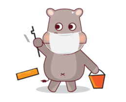 Very Cute Brown Hipopo Animated sticker #15631836