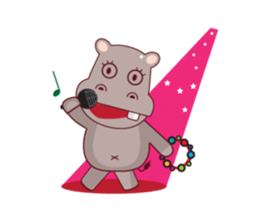 Very Cute Brown Hipopo Animated sticker #15631837