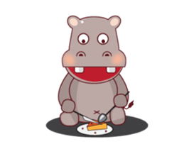Very Cute Brown Hipopo Animated sticker #15631839