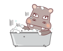 Very Cute Brown Hipopo Animated sticker #15631840