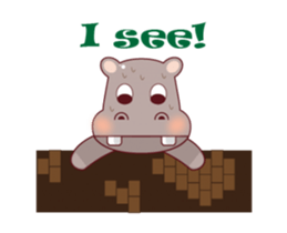 Very Cute Brown Hipopo Animated sticker #15631841