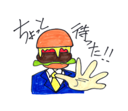 hamburger Head welcome to Japan sticker #15631945